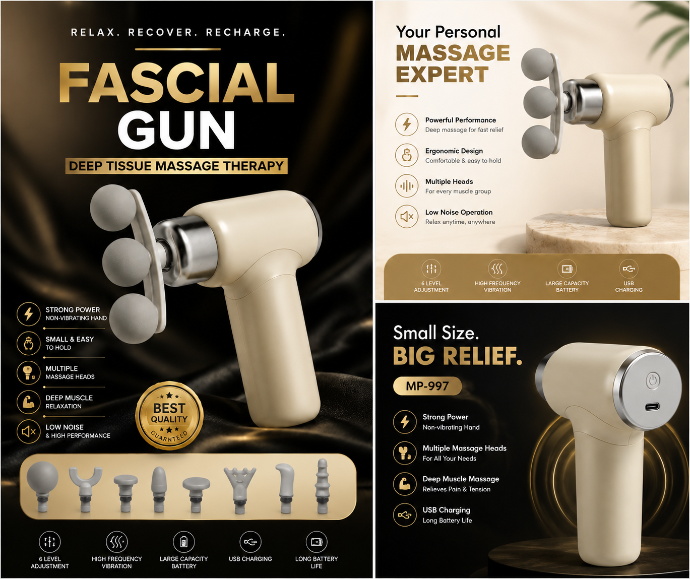 Pro Massage Gun – Deep Tissue Muscle Massager